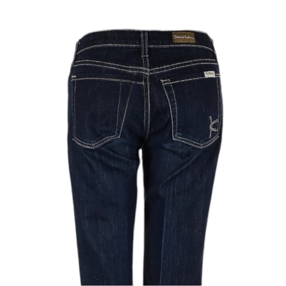 David Kahn Dark Wash Ankle Kick Crop Jeans Size 27 Classic Relaxed Fit - Picture 5 of 10